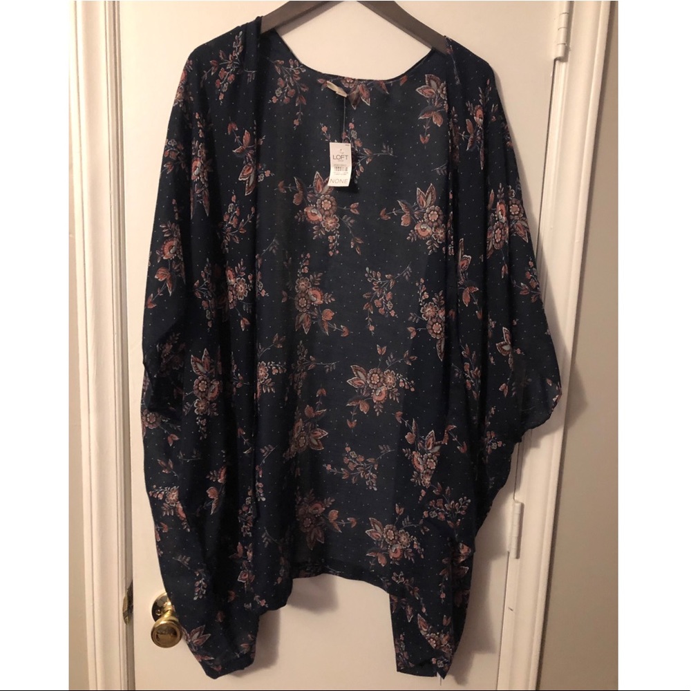 NWT!! LOFT Floral light cardigan